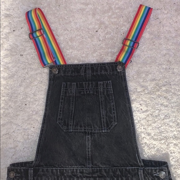 overalls with rainbow straps